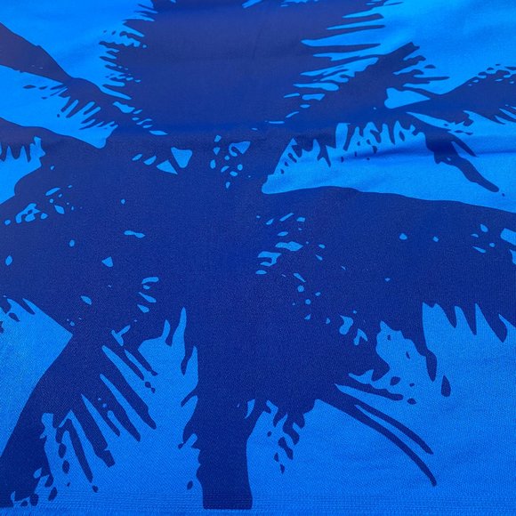 Hugo Boss Beach Towel, Blue Palm Tree Pattern, Luxury Cotton, Large Size - NEW - Picture 2 of 10